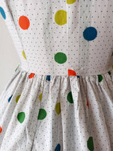 Cargar imagen en el visor de la galería, 1950s - BOUSSAC, Paris - Adorable Cotton Dress - W27 (68cm)
