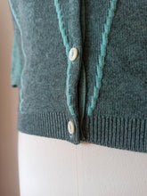 Laden Sie das Bild in den Galerie-Viewer, 1950s - BALLANTYNE, Scotland - Iconic Intarsia Cashmere Cardigan - Sz M
