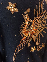 Cargar imagen en el visor de la galería, 1950s 1960s - Stunning Firebirds Beaded Wool Cardigan - Sz M/L
