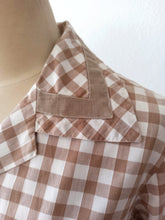 Load image into Gallery viewer, 1950s - PARIS - Adorable Dusty Sienna Gingham Dress - W27 (68cm)
