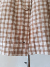 Load image into Gallery viewer, 1950s - PARIS - Adorable Dusty Sienna Gingham Dress - W27 (68cm)
