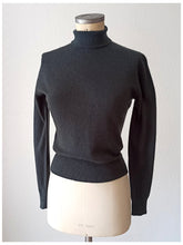 Load image into Gallery viewer, 1950s 1960s - PRINGLE, Scotland - Charcoal Grey Cashmere Sweater - Sz 38

