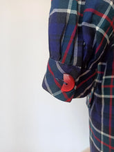 Charger l'image dans la galerie, 1940s - VIYELLA, UK - Gorgeous Tartan Shirtwaister Dress - W27.5 (70cm)
