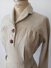 Charger l'image dans la galerie, 1940s - LE SIGNE DE PARIS - Stunning Wool Dress - W28.5 (72cm)
