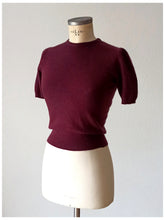 Load image into Gallery viewer, 1950s - BARRIE, Scotland - Gorgeous Purplish Wine Cashmere Jumper - Sz 36
