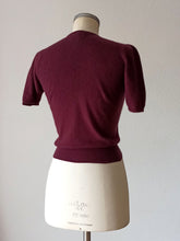 Load image into Gallery viewer, 1950s - BARRIE, Scotland - Gorgeous Purplish Wine Cashmere Jumper - Sz 36
