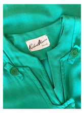 Load image into Gallery viewer, 1940s - RICHARD MARCUS, USA - Delightful Emerald Rayon Dress - W31.5 (80cm)
