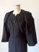 Load image into Gallery viewer, 1940s - Exquisite Black Linen Dress Jacket  - W32 (82cm)
