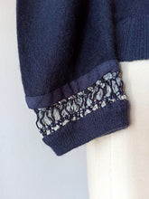 Load image into Gallery viewer, 1950s - DALTON, USA - Adorable Deep Plum Cashmere Cardigan - Sz S/M

