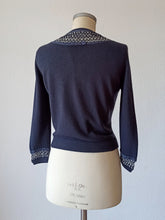 Load image into Gallery viewer, 1950s - DALTON, USA - Adorable Deep Plum Cashmere Cardigan - Sz S/M
