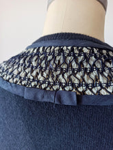 Load image into Gallery viewer, 1950s - DALTON, USA - Adorable Deep Plum Cashmere Cardigan - Sz S/M
