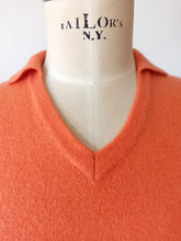 Load image into Gallery viewer, 1950s - GLEDKNIT, Scotland - Pumpkin Orange Cashmere Jumper - Sz XS/S
