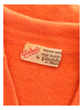 Load image into Gallery viewer, 1950s - GLEDKNIT, Scotland - Pumpkin Orange Cashmere Jumper - Sz XS/S
