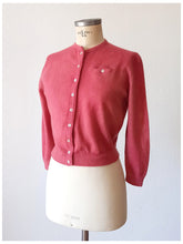 Load image into Gallery viewer, 1950s - DALTON, USA - Adorable Rose Pink Cashmere Cardigan - Sz S/M

