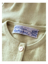 Load image into Gallery viewer, 1950s - BALLANTYNE, Scotland - Chartreuse Green Cashmere Cardigan
