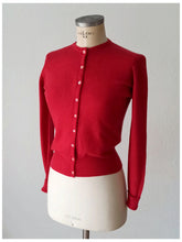 Load image into Gallery viewer, 1950s - BARRIE, Scotland - Gorgeous Cherry Cashmere Cardigan
