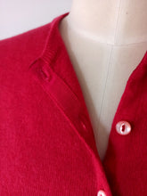Load image into Gallery viewer, 1950s - BARRIE, Scotland - Gorgeous Cherry Cashmere Cardigan
