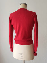 Load image into Gallery viewer, 1950s - BARRIE, Scotland - Gorgeous Cherry Cashmere Cardigan
