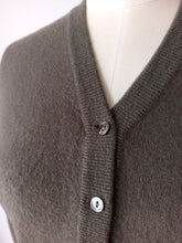 Load image into Gallery viewer, 1950s - DALTON, USA - Fabulous Muted Olive Green Cashmere Cardigan
