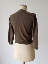 Load image into Gallery viewer, 1950s - DALTON, USA - Fabulous Muted Olive Green Cashmere Cardigan
