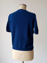 Load image into Gallery viewer, 1950s 1960s - PRINGLE, Scotland - Deep Royal Blue Cashmere Jumper - Sz 42
