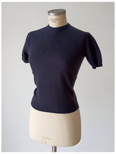 Load image into Gallery viewer, 1950s 1960s - PRINGLE, Scotland - Midnight Ink Blue Cashmere Jumper
