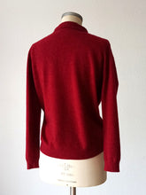 Load image into Gallery viewer, 1950s - PRINGLE, Scotland - Deep Raspberry Cashmere Cardigan - Sz 42
