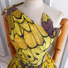 Load image into Gallery viewer, 1950s 1960s - Stunning Monarch Butterfly Cotton Dress - W26/27 (66/68cm)
