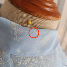 Load image into Gallery viewer, 1930s - Exquisite Blue Floral Peter Pan Collar Dress - W27 (68cm)
