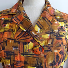 Charger l&#39;image dans la galerie, 1950s 1960s - Fabulous Colors Abstract Print Dress - W28.5 (72cm)
