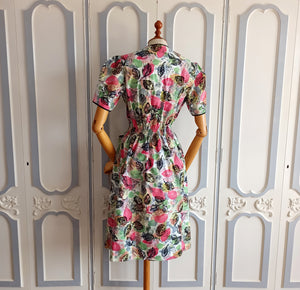 1940s - FAVORITA - Rare Stunning Front Zip Dress - W25 to 39 (64 to 100cm)