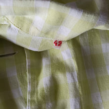 Load image into Gallery viewer, 1950s  - Gorgeous Lime Checked Cotton Dress - W27 (68cm)
