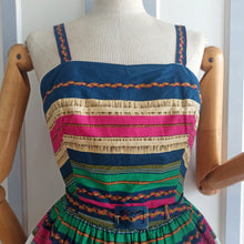 Cargar imagen en el visor de la galería, 1950s - Outstanding Quality Unworn Cotton Bolero Dress - W25 (64cm)
