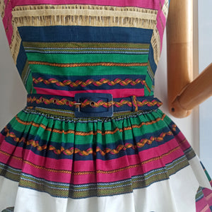 1950s - Outstanding Quality Unworn Cotton Bolero Dress - W25 (64cm)