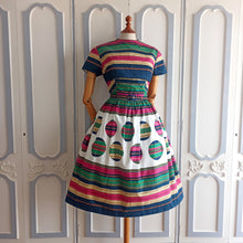 Cargar imagen en el visor de la galería, 1950s - Outstanding Quality Unworn Cotton Bolero Dress - W25 (64cm)
