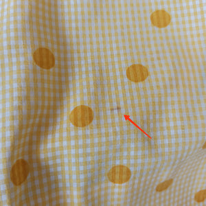1950s - Adorable Yellow Vichy Dots Cotton Dress - W28 (72cm)