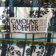 Cargar imagen en el visor de la galería, 1950s 1960s - CAROLINE ROHMER, Paris - Collector&#39;s Roseprint Dress - W27 (68cm)
