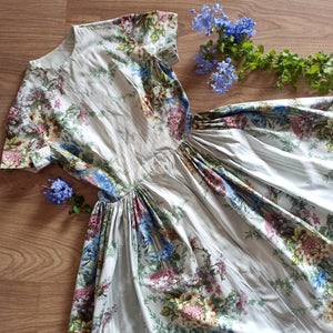 1950s - Exquisite French Floral Novelty Dress - W27 (68cm)