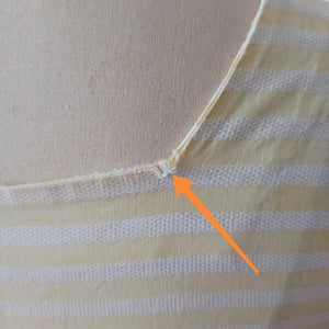 1950s - Adorable Yellow Stripes Cotton Dress - W27.5 (70cm)
