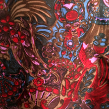 Cargar imagen en el visor de la galería, 1950s 1960s - Beautiful Satin Silk Novelty Print Dress - W34 (86cm)

