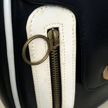 Load image into Gallery viewer, 1960s - Deadstock! - Ultra Cool Navy &amp; White Handbag
