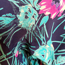 Cargar imagen en el visor de la galería, 1930s - Glorious Cold Rayon Abstract Floral Dress - W40 (100cm)
