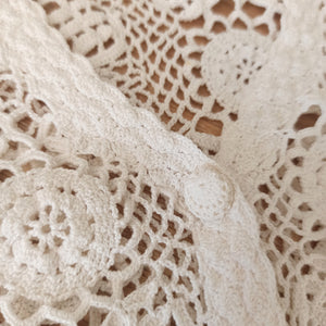 1950s 1960s  - Gorgeous Cotton Crochet Cardigan