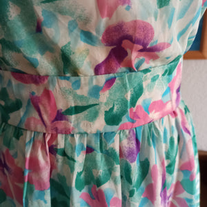 VTG Does 40s - Gorgeous Abstract Floral Dress - W26 (66cm)