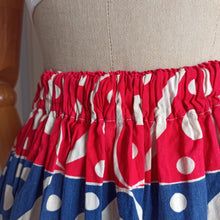 Laden Sie das Bild in den Galerie-Viewer, 1940s - Victory Day Colors Cotton Skirt - W24 to 41 (60 to 104cm)
