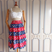 Laden Sie das Bild in den Galerie-Viewer, 1940s - Victory Day Colors Cotton Skirt - W24 to 41 (60 to 104cm)
