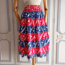 Cargar imagen en el visor de la galería, 1940s - Victory Day Colors Cotton Skirt - W24 to 41 (60 to 104cm)
