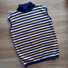 Laden Sie das Bild in den Galerie-Viewer, 1960s - Unworn - Cool Striped Cotton Knit Top - Sz. Medium
