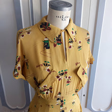 Load image into Gallery viewer, 1930s 1940s - Glorious Rayon Silk Dress - W24 (62cm)
