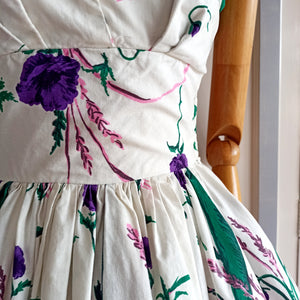 1950s - SAMBO FASHIONS - Spectacular Novelty Dress - W27 (68cm)